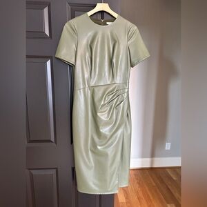 Shoshanna Sage Green Midi Dress